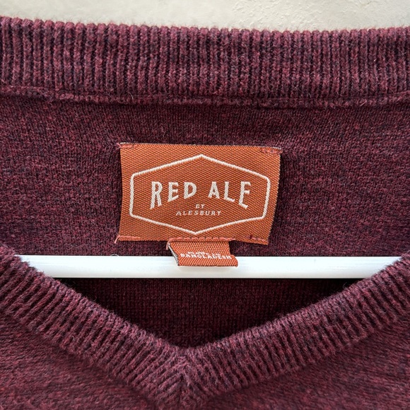 Red Ale By Alesbury Men's Burgundy Heather Sweater Crew Neck Long Sleeve size M - Picture 3 of 9